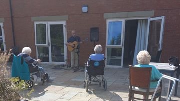 Live entertainment at Leeds care home